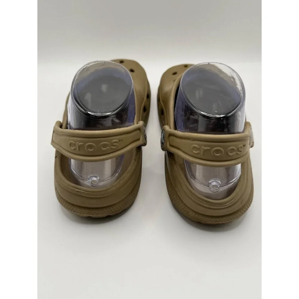 Crocs Shoes Youth Unisex 3 Boys Tan Solid Classic Clog Retro‎ Outdoor